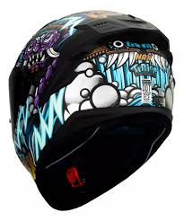CASCO OBSIDIAN TLATOANI NEGRO AZUL MATE
